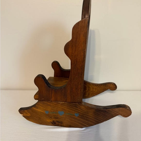 Wooden Heart Design Rocking Chair - Picture 2 of 4
